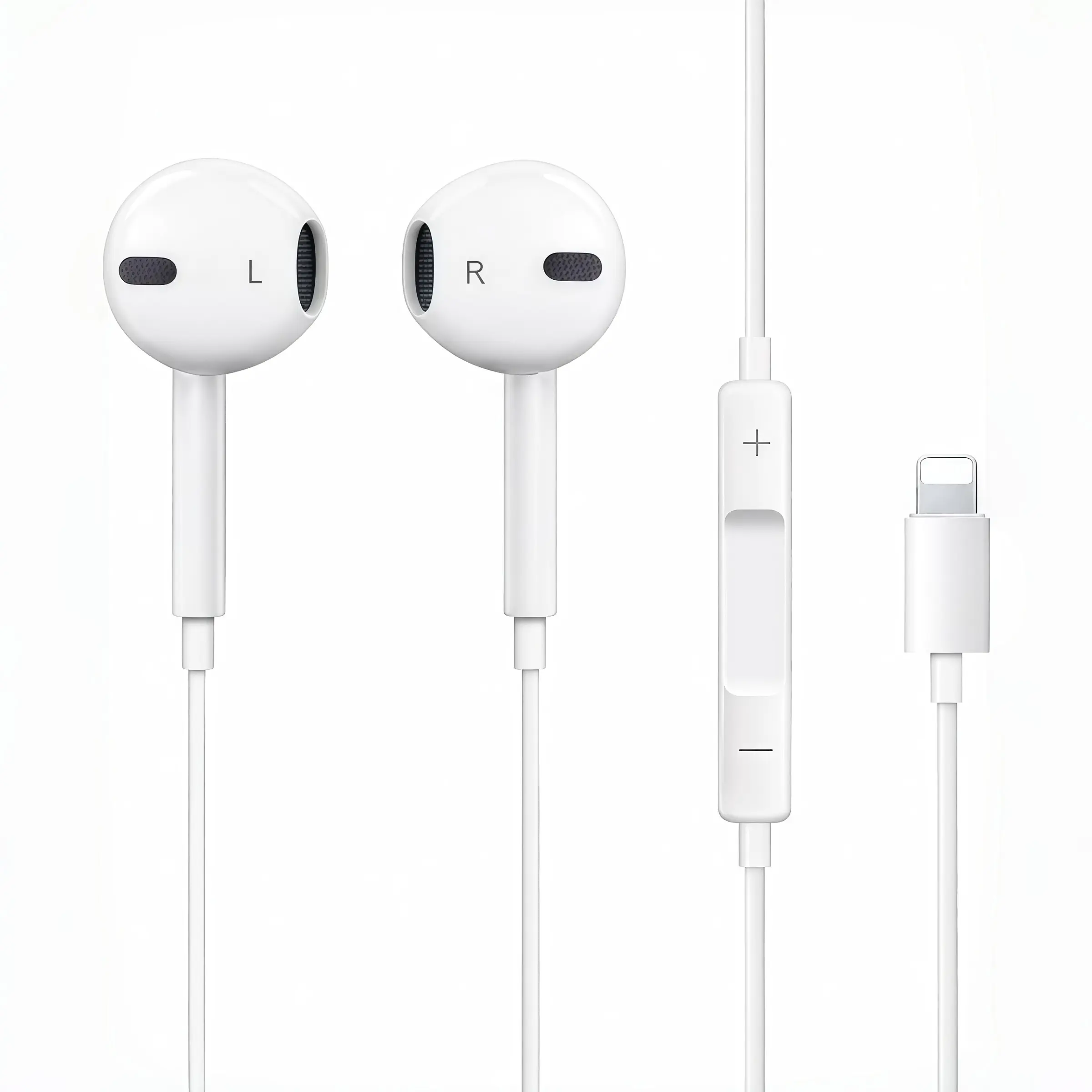 Lightning Earbuds for iPhone 14 13 12 11 X 8 7, Wired Headphones with In-Line Mic, Hands-Free Calls & Music Listening, Daily Commute, Corded Ear Buds