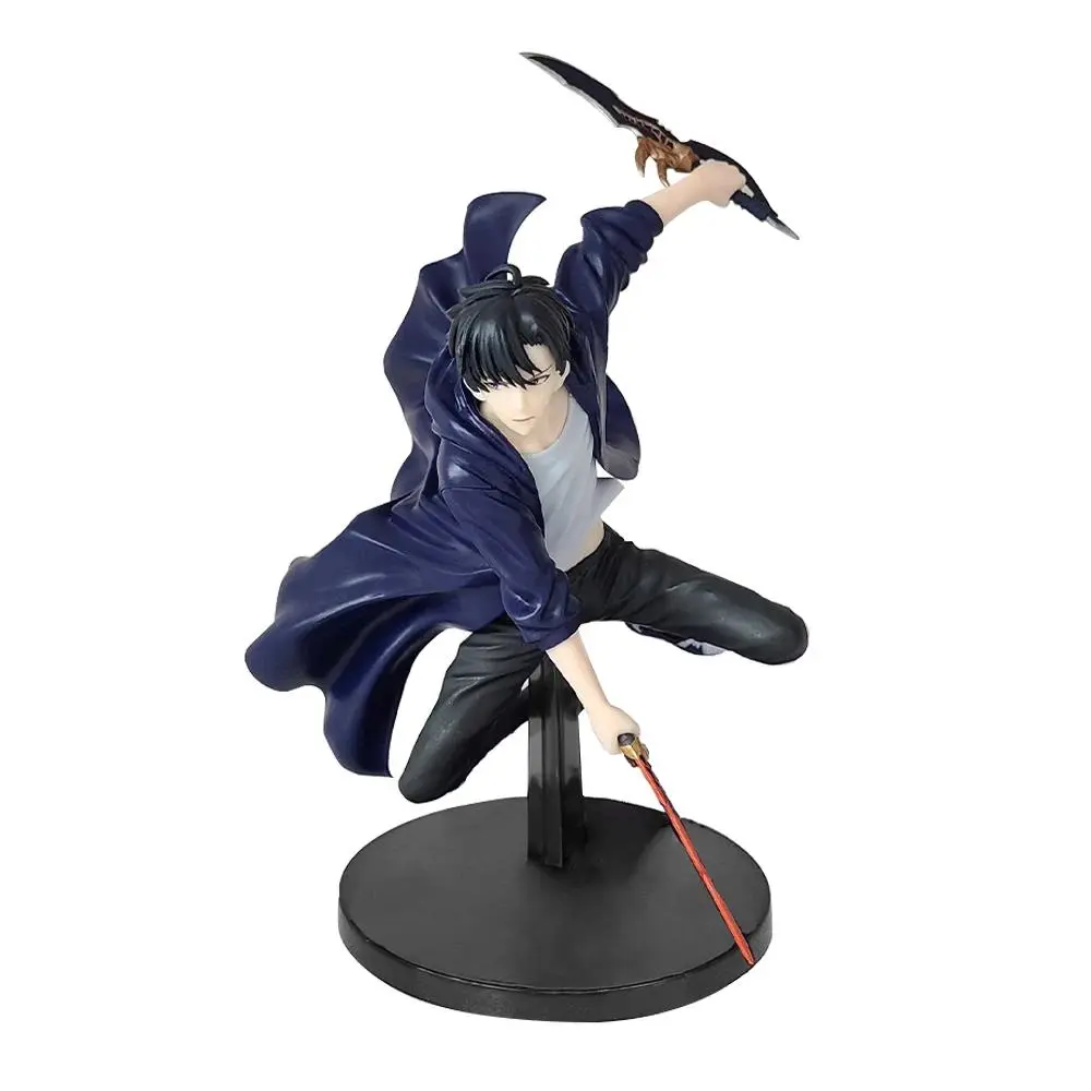 Anime figure Sung JinWoo Fighting Pose Action Figure PVC boys model Sung JinWoo figurine handmade toy collectibles boy girl gift