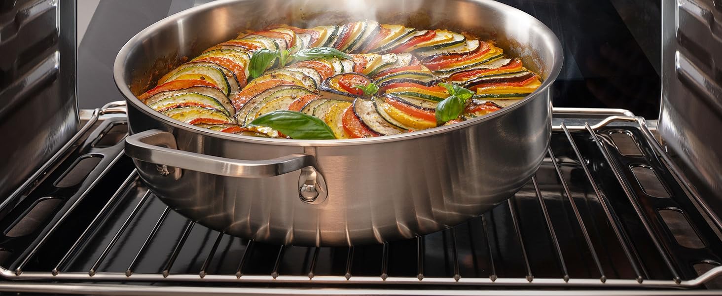 Stainless Steel Cookware Set,Tir-Ply Pots and Pans Set,10 Pcs Stainless Steel Induction Kitchen Cookware Sets,PFOA Free, Frying Pans,Saucepans,Saute Pan & Stock Tagine Pot,Compatible with All Cooktops Stainless Steel Cookware Set,Tir-Ply Pots and Pans Set,10 Pcs Stainless Steel Induction Kitchen Cookware Sets,PFOA Free, Frying Pans,Saucepans,Saute Pan & Stock Tagine Pot,Compatible with All Cooktops