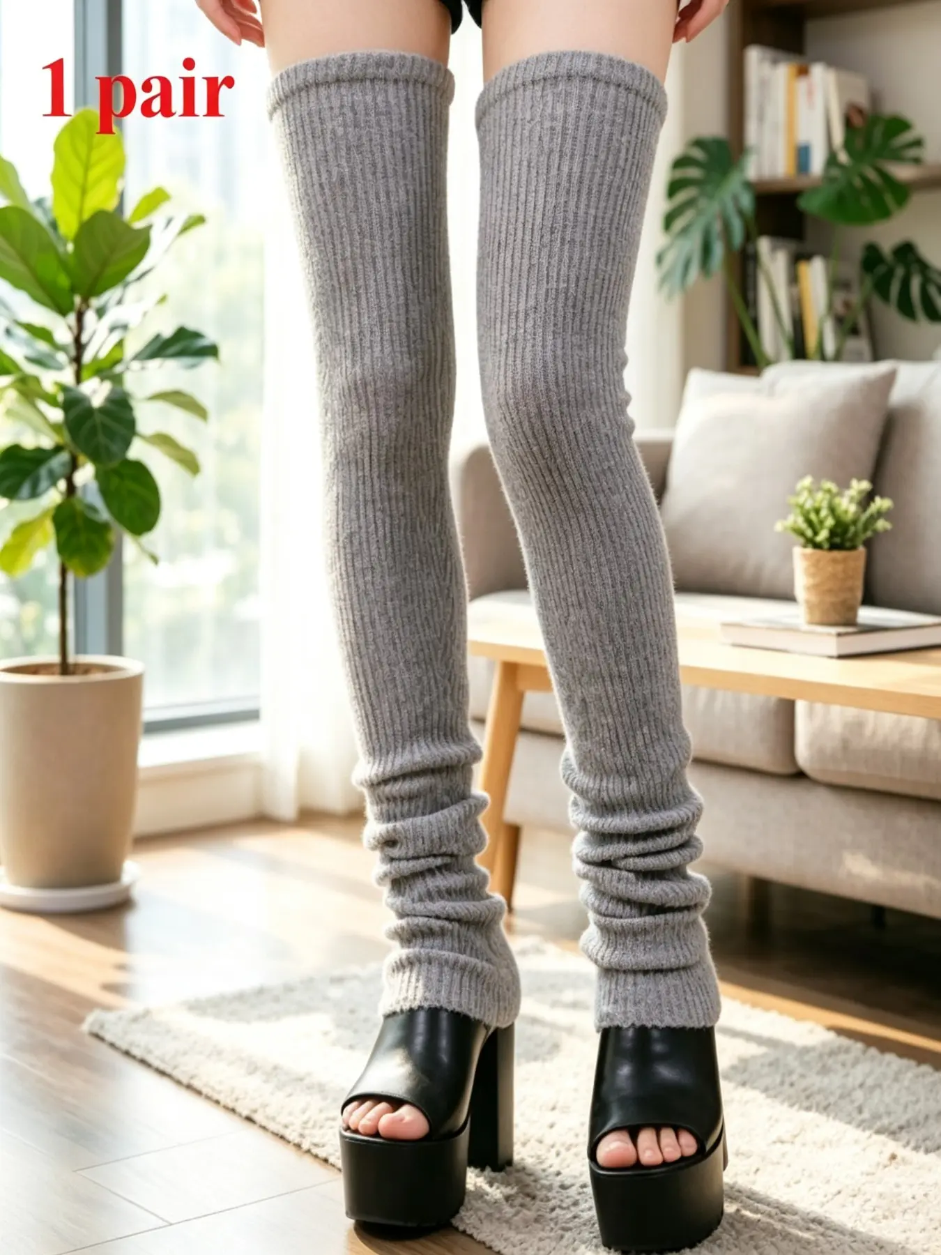 Women's Over-The-Knee Leg Warmers, Socks, Loose Fit, Stackable, Fall Streetwear, Home Casual, Party, Gift Idea