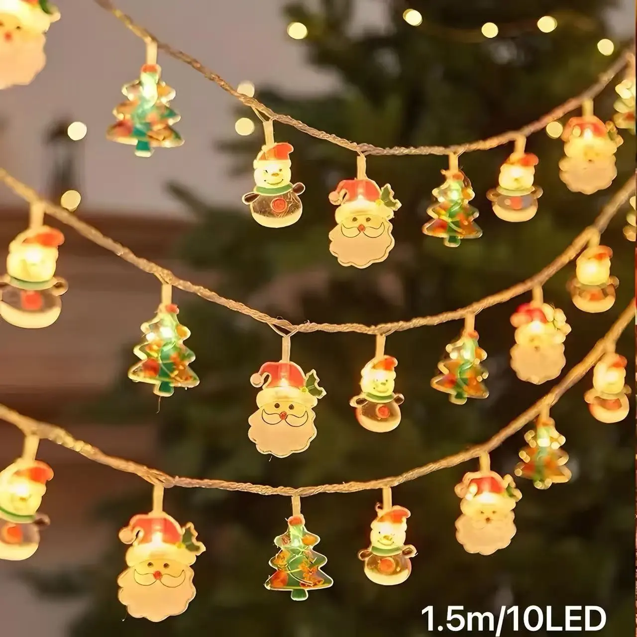 Christmas Decoration Light String Snowman Elderly Tree Lights for Window Display Store Scene Layout Creative Decor Christmas Gift Home Decor Light Up Christmas Decor