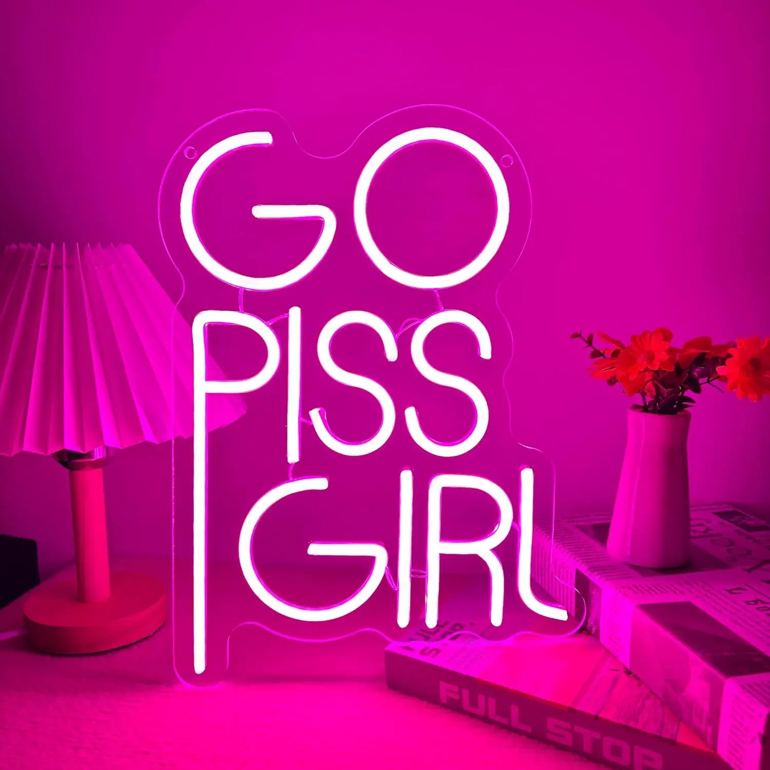 Neon Light Sign, Adjustable LED Glow Sign, Aesthetic Wall Decor, USB Powered, 14.5x10.6 Inches, for Dorms, Parties, Birthdays
