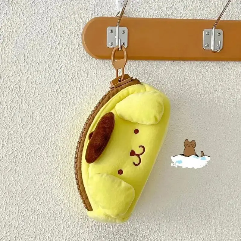 Pom Pom Purin Storage Bag Kawaii Plush Pencil Case Large Zipper Design Pen Pouch Cosmetic Organizer School Stationery Bag