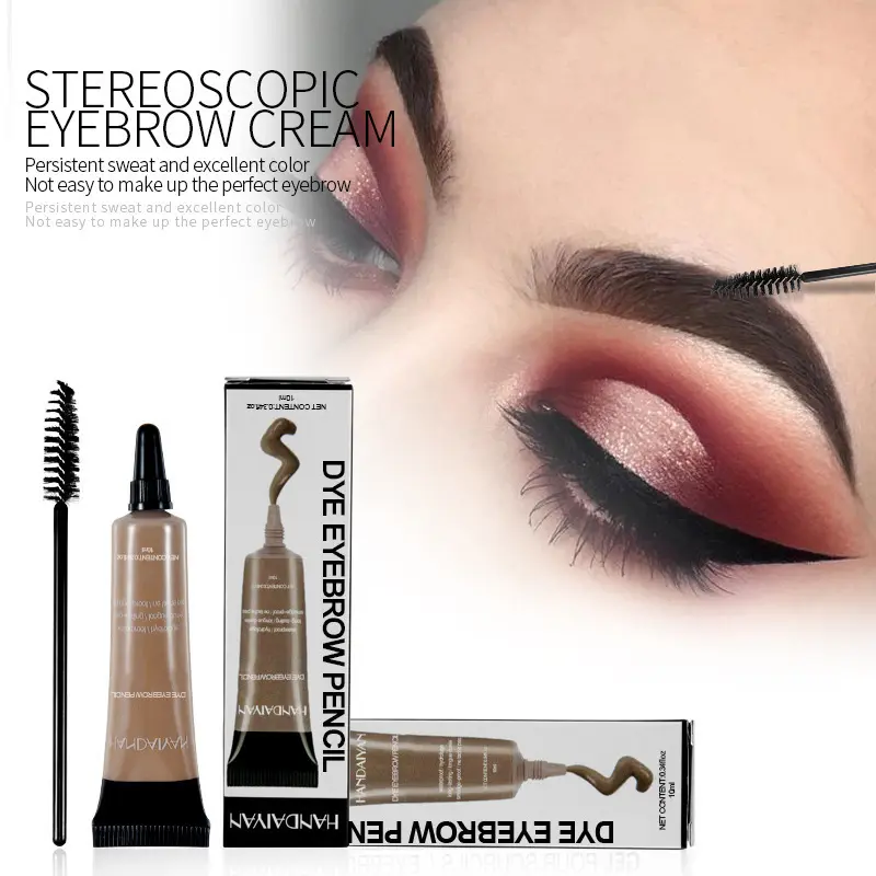 Waterproof Eyebrow Tint Gel, Long Lasting Smudge-Proof Brow Mascara, Liquid Brow Color Gel for Light Shade Eyebrow Styling Makeup