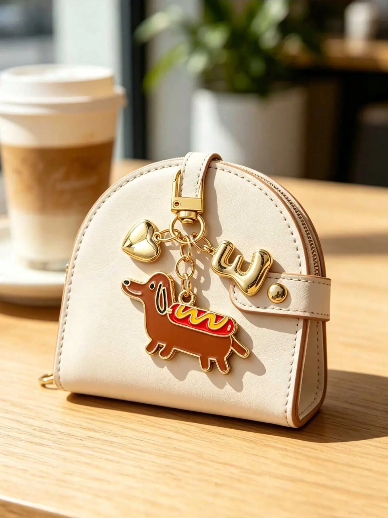 Letter Chihuahua Puppy Keychain, Bubble Letters A-Z, Cute Chihuahua Pendant, Fashion Accessory for Women and Girls