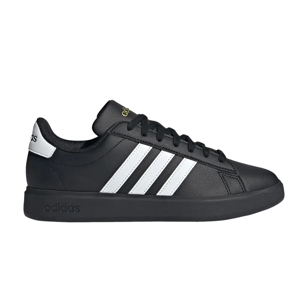 Adidas Womens Grand Court 2.0 'Black White' (women's sizes) Core Black/Cloud White/Gold Metallic sneakers JH7243