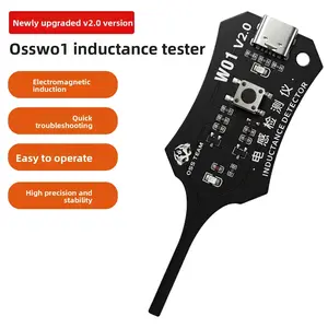 OSS W01 V2.0 Type-C Inductance Tester Motherboard Coil Tester Electronic Circuit Board Inductor Detector for Phone Motherboard Component Repair Electromagnetic Induction Quick Fault Check Tool