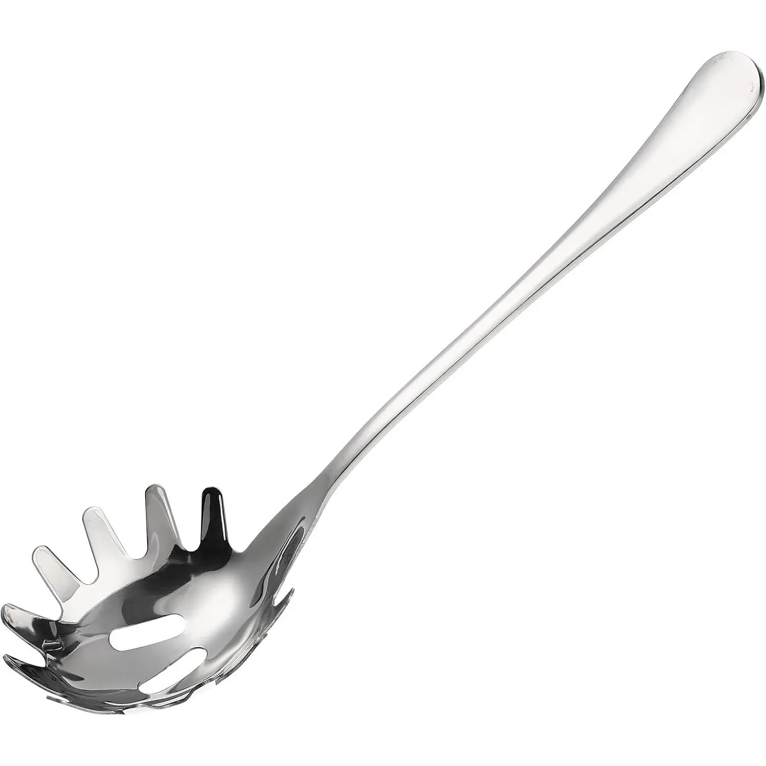 Stainless Steel Pasta Spoon, Spaghetti Spoons Server, Spaghetti Fork with  Handle, Noodle Utensil for Kitchen, 9. 4inch