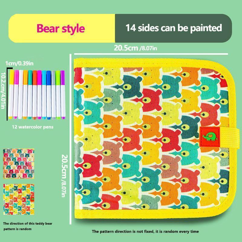2026 Kids Erasable Drawing Set, Waterproof Magic Book with Watercolor Pens, Creative Dinosaur Bird Bear Writing Painting Kit, Boys Girls Gift 2026 Kids Erasable Drawing Set, Waterproof Magic Book with Watercolor Pens, Creative Dinosaur Bird Bear Writing Painting Kit, Boys Girls Gift