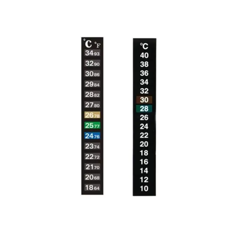 Aquarium Stick-On Thermometer, Digital Adhesive Fish Tank Strip with Dual Scale C/F Temperature Readout, Pet Supplies Accessory