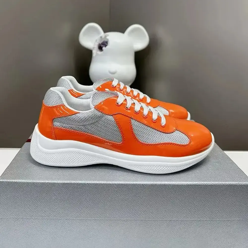 men's sneakers  everyday athletic footwear Men's Two Tone Gloss Blue Patent Leather & Breathable Grey Mesh Lace Up Casual Sneakers, Lightweight Shock Absorbing Cushioned White Sole Walking Trainers, Non Slip Urban Street Shoes for Daily Co