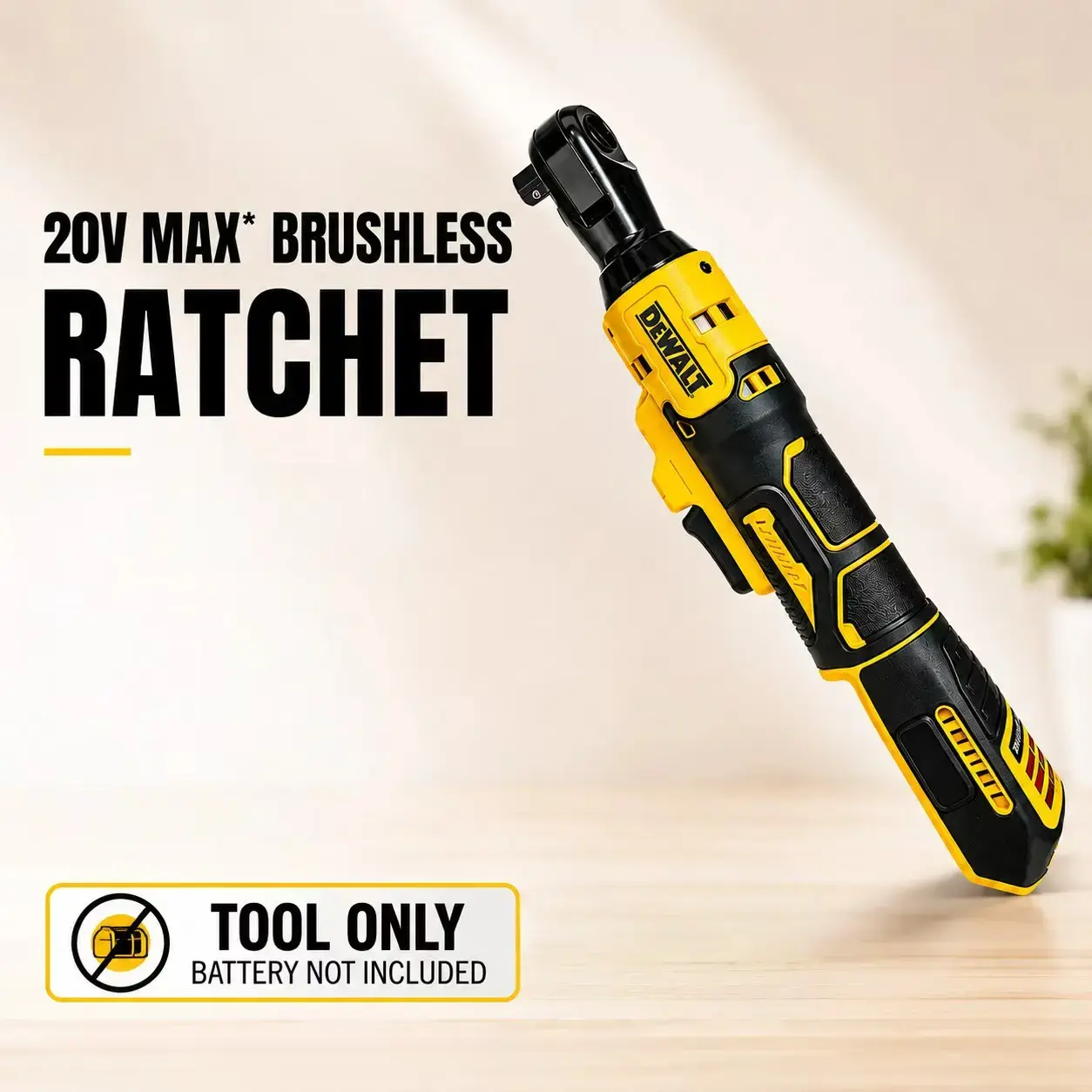 DEWALT DCF512 20V MAX Brushless Right Angle Drill Ratchet | 1/2 Inch Chuck | 0-300RPM | Compact Cordless Power Tool for Auto Repair, Bare Tool Only, No Battery