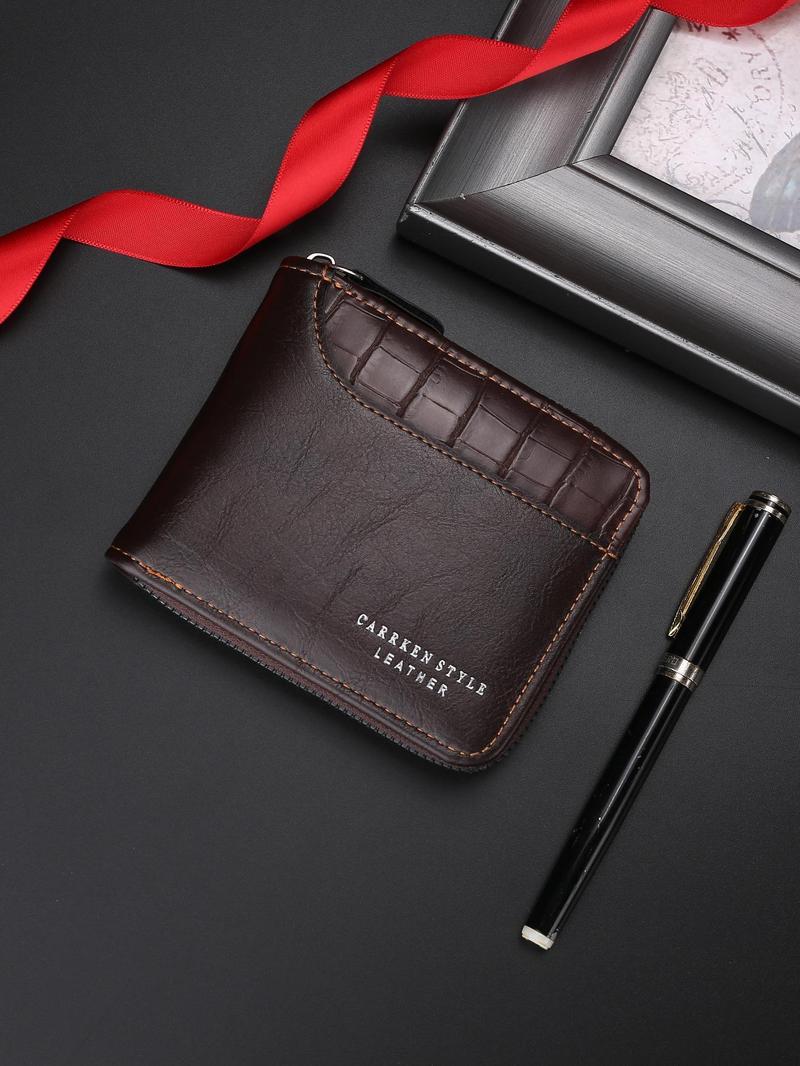 Men's Business Fashion Patchwork Short Wallet, Casual Multi Card Slot Wallet for Daily Used, Vintage All-match Bifold Wallet for Men, Business Wallets