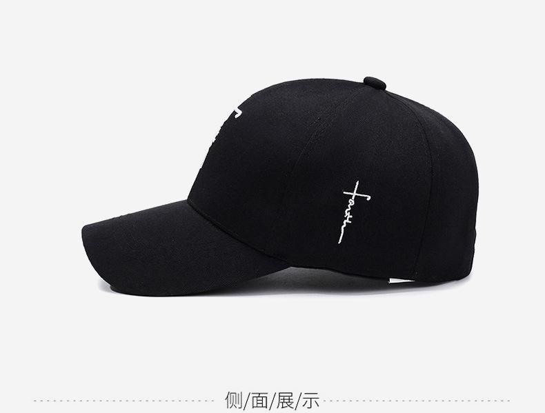 New embroidered cross baseball cap for men and women, adjustable youth cap, casual and versatile hat