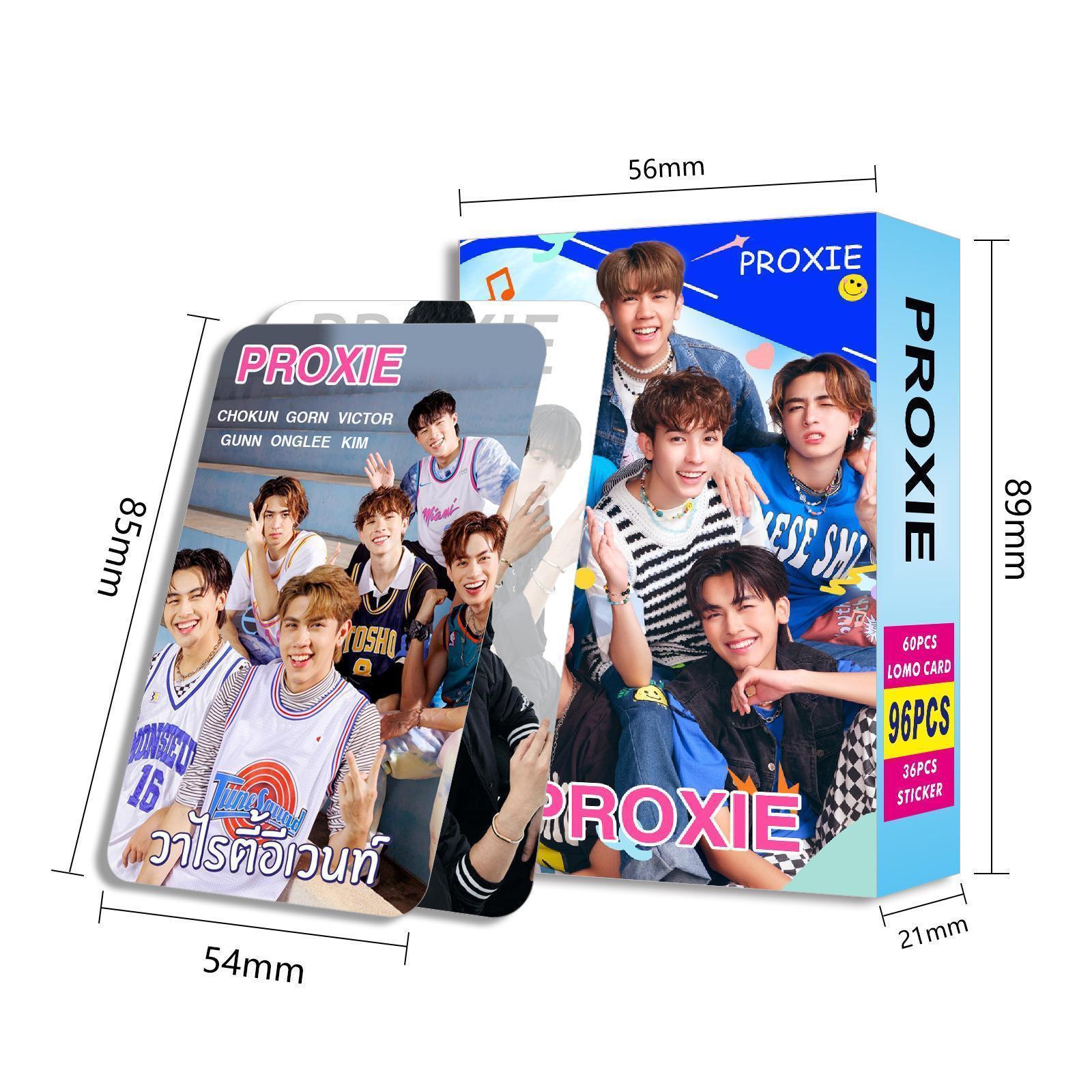 96 Pcs/Set Thai Boy Group PROXIE DICE Lomo Card Onglee Chokun Idol HD Photocard with Stickers Cosplay Gift ﻿