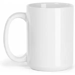 Sublimation Mug 15 oz, Sublimation Blanks, Ceramic Coffee Cup, White Cups for DIY Sublimation Printing, Painting and Personalized Gifts, 1 Pack