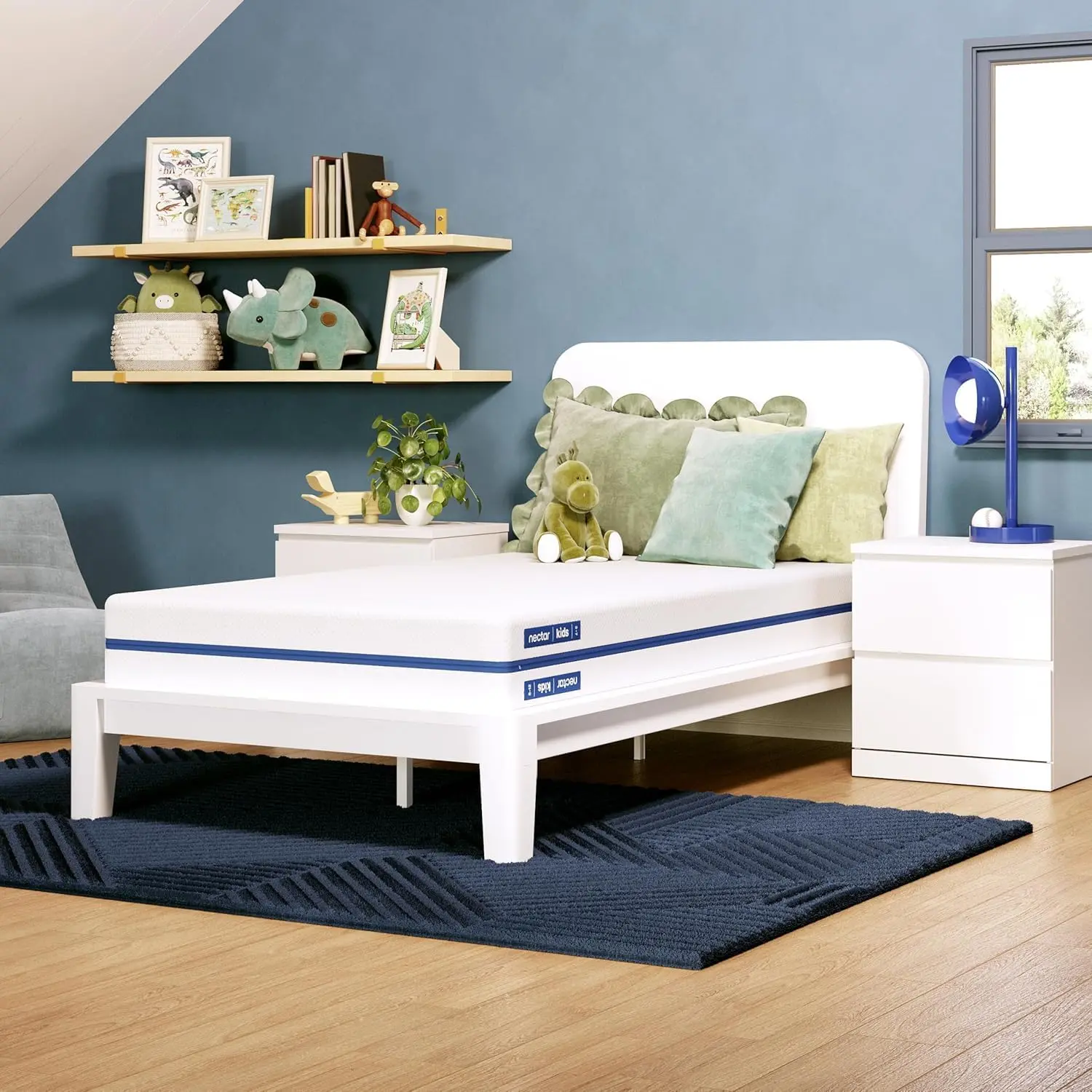 Nectar Kids Full Mattress 8" - 2-Sided Design for Growing Children Ages 3-12+ - Pressure Relieving Memory Foam - Fiberglass Free - 365 Night Trial - Mattress in a Box