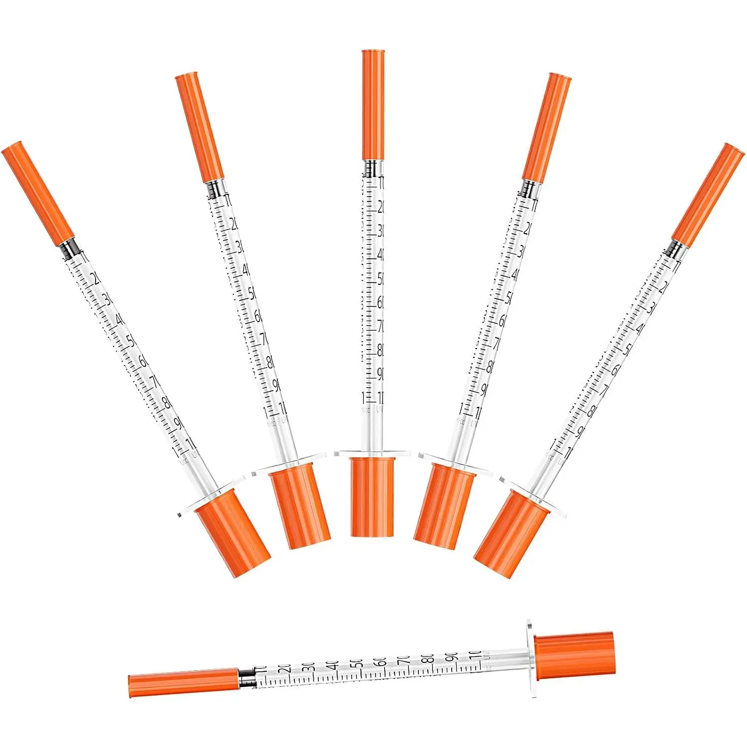 1ml/cc 31G 5/16" 8mm Syringe, Disposable Individual Package, Pack of 20