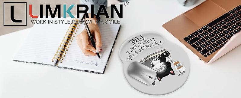 Ergonomic Cat Mouse Pad with Wrist Rest, Gaming Mouse Pad with Wrist Support, Funny Mouse Pad for Desk, Computer Mousepad with Non-Slip Pain Relief PU Base, Cute Office Desk Accessory Ergonomic Cat Mouse Pad with Wrist Rest, Gaming Mouse Pad with Wrist Support, Funny Mouse Pad for Desk, Computer Mousepad with Non-Slip Pain Relief PU Base, Cute Office Desk Accessory