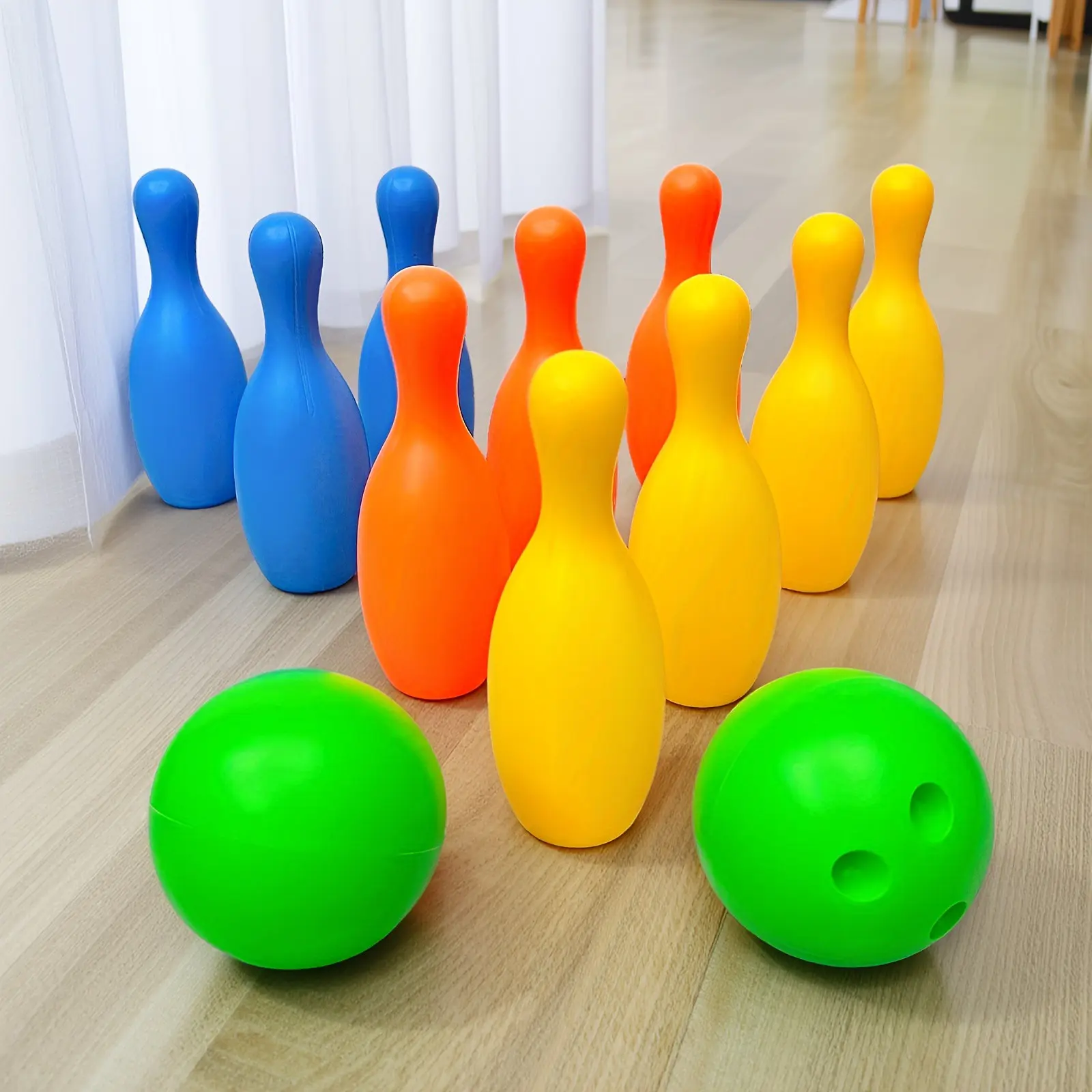 Large Bowling Toy Set with 10 Bottles And 2 Balls, Sports Toy Set, Indoor And Outdoor Sports Toys, Outdoor Game Bowling Toys, Perfect Holiday And Birthday Gifts