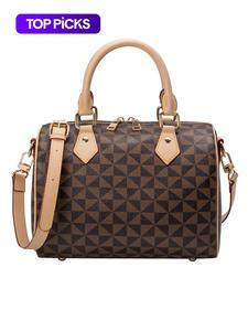 fashionable geometric pattern crossbody bag, lightweight zipper shoulder bag with adjustable strap, trendy all-match commuter bag for daily used, purse women, unique bags, everyday bags, sling purse, mother's day gift