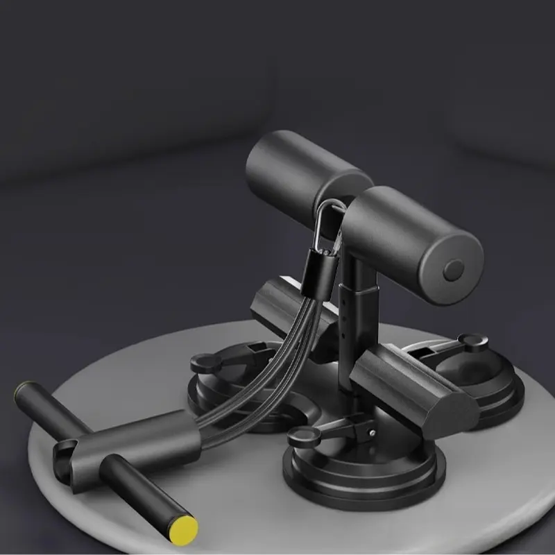 New home fitness equipment with three suction cups for stretching, sit-ups, and abdominal exercises..