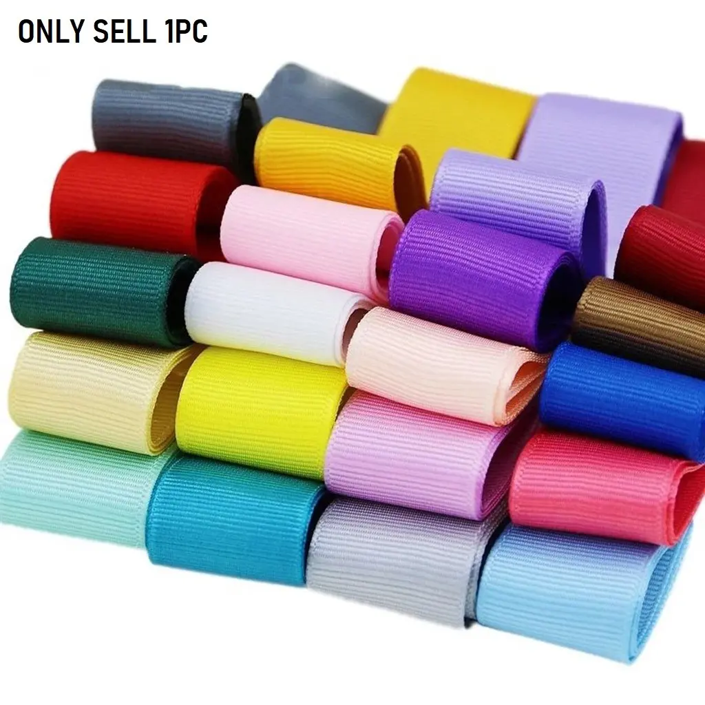 10m Roll 25mm Ribbon, Threaded Satin Tape for Gift Wrapping Supplies, Christmas Decoration, DIY Cake & Party Decor, Handmade Flower Crafting