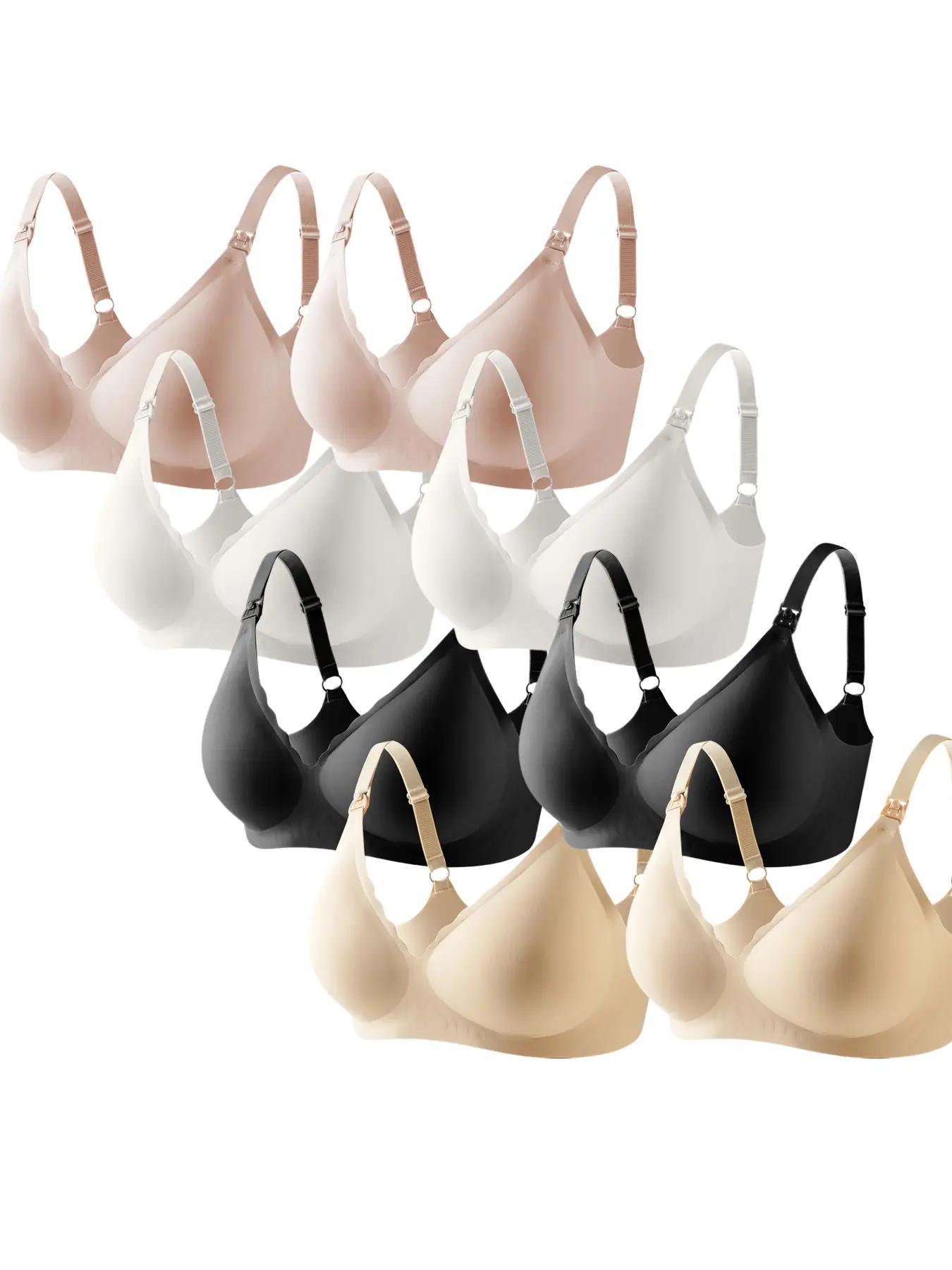 Maternity's Solid Adjustable Strap Bra, Casual Comfortable Breathable Bra for All Seasons, Maternity Lingerie for Daily Wear