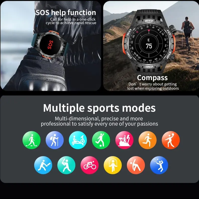 Multifunctional Sports Smart Watch, Fashion Digital Watch with Heart Rate Monitoring and Sleep Tracking, Waterproof Sports Watch for Women & Men Multifunctional Sports Smart Watch, Fashion Digital Watch with Heart Rate Monitoring and Sleep Tracking, Waterproof Sports Watch for Women & Men