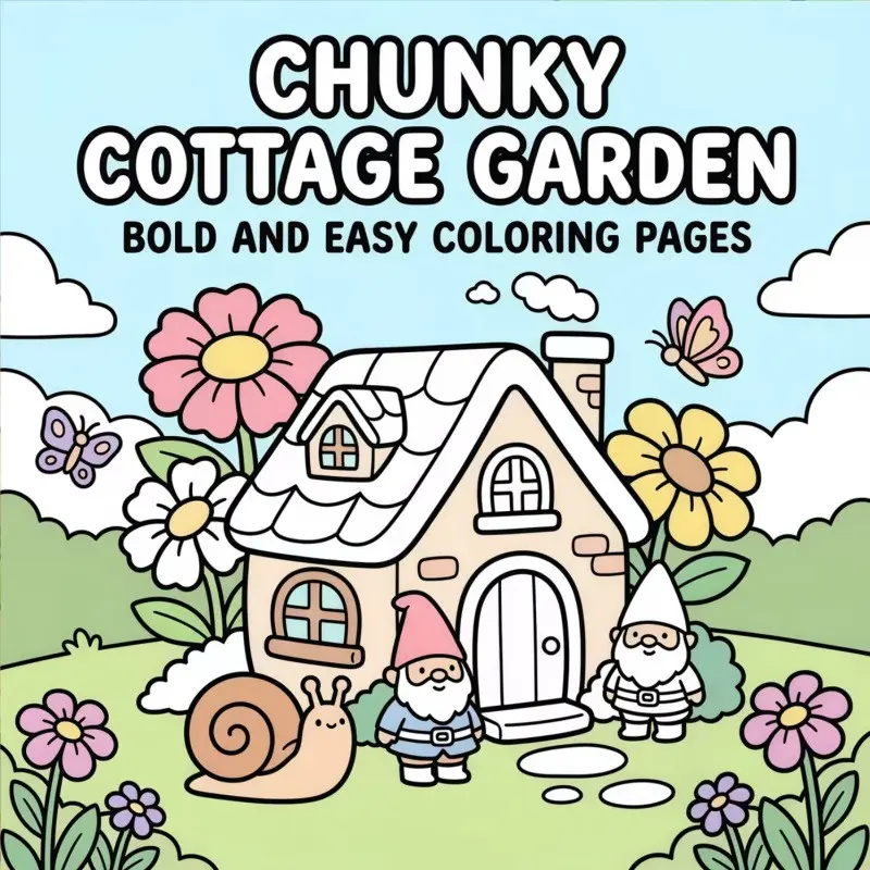 New Bestselling Rough Cabin Garden Coloring Book, Adult Graffiti Drawing Coloring Book, Stress Relief Activity, Trendy Design