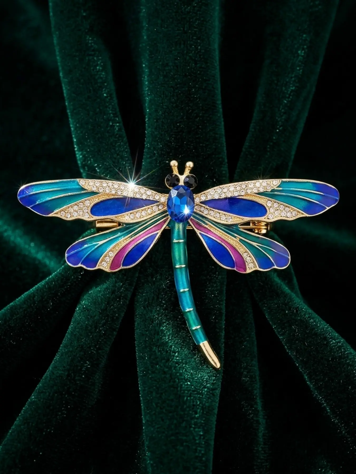 Fashion Dragonfly Brooch, Classic Enamel Insect Pin, Zinc Alloy, Not Washable, Perfect Fashion Accessory for Women, Ideal Gift