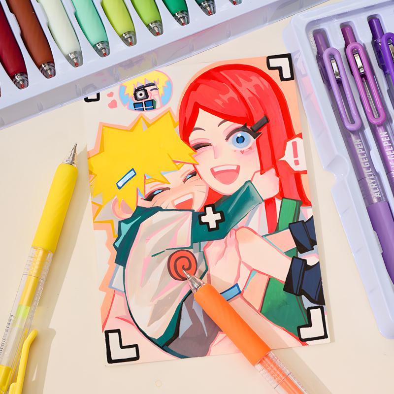 36/54/72/90 Colors Acrylic Painting Gel Pen,Retractable 0.7mm Tip,Rich Color Large Capacity Ink Pens,Art Supplie,For Diary,Card,DIY,Coloring, Doodling, Stackable colors, Clip Acrylic Gel Pen, Crafts Art Supplies, Acrylic Markers