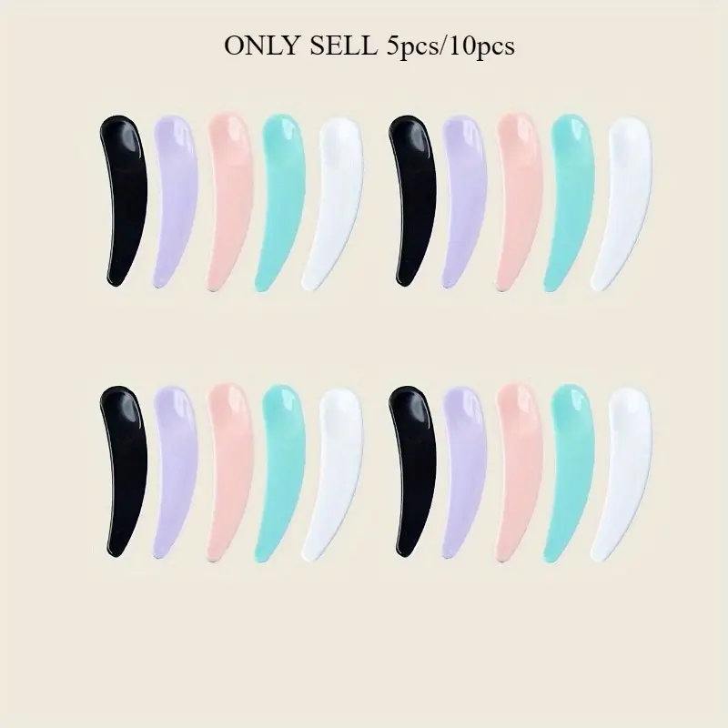 5pcs/10pcs Reusable Cosmetic Spatula and Mini Spoon for Easy Application of Facial Creams and Lotions