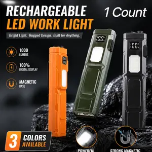 Wild Bright 1-Piece EDC Portable Work Light, High-Brightness Long-Lasting Flashlight with Dual Light Sources and 7 Lighting Modes, Featuring Smart Battery Indicator and Pen Clip, Ideal for Repair, Camping, Outdoor Activities, and Emergency Lighting.