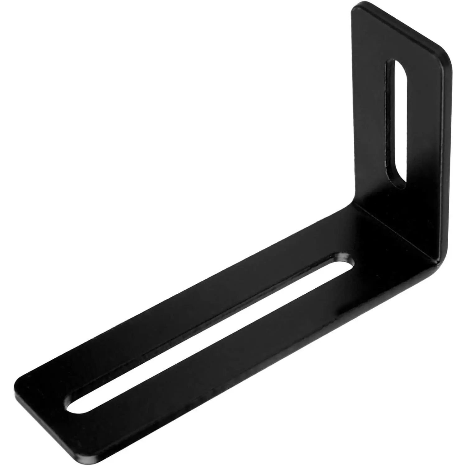10 PCS 4" Adjustable L Angle Bracket, Black Slotted Corner Brace 1/8" Thick