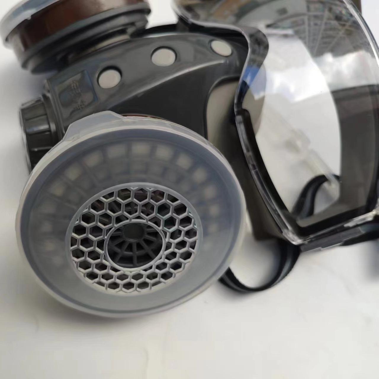 Reusable Respirator, Anti-virus Integrated Mask, Paint Spray Dust Mask with Goggles, Chemical Exposure Respirator for Home, Outdoor, Work, Safety Goggles