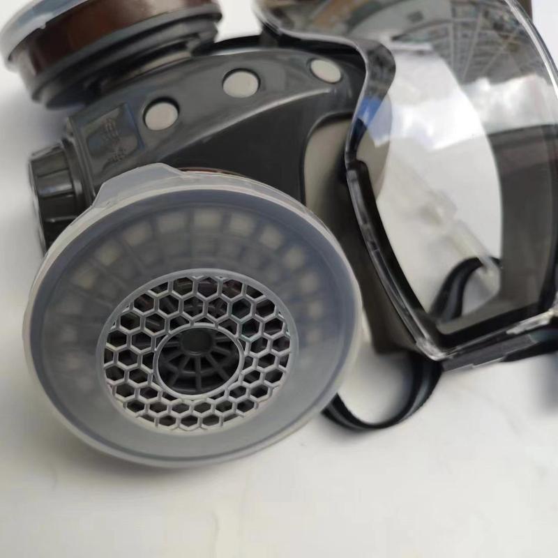 Reusable Respirator, Anti-virus Integrated Mask, Paint Spray Dust Mask with Goggles, Chemical Exposure Respirator for Home, Outdoor, Work, Safety Goggles