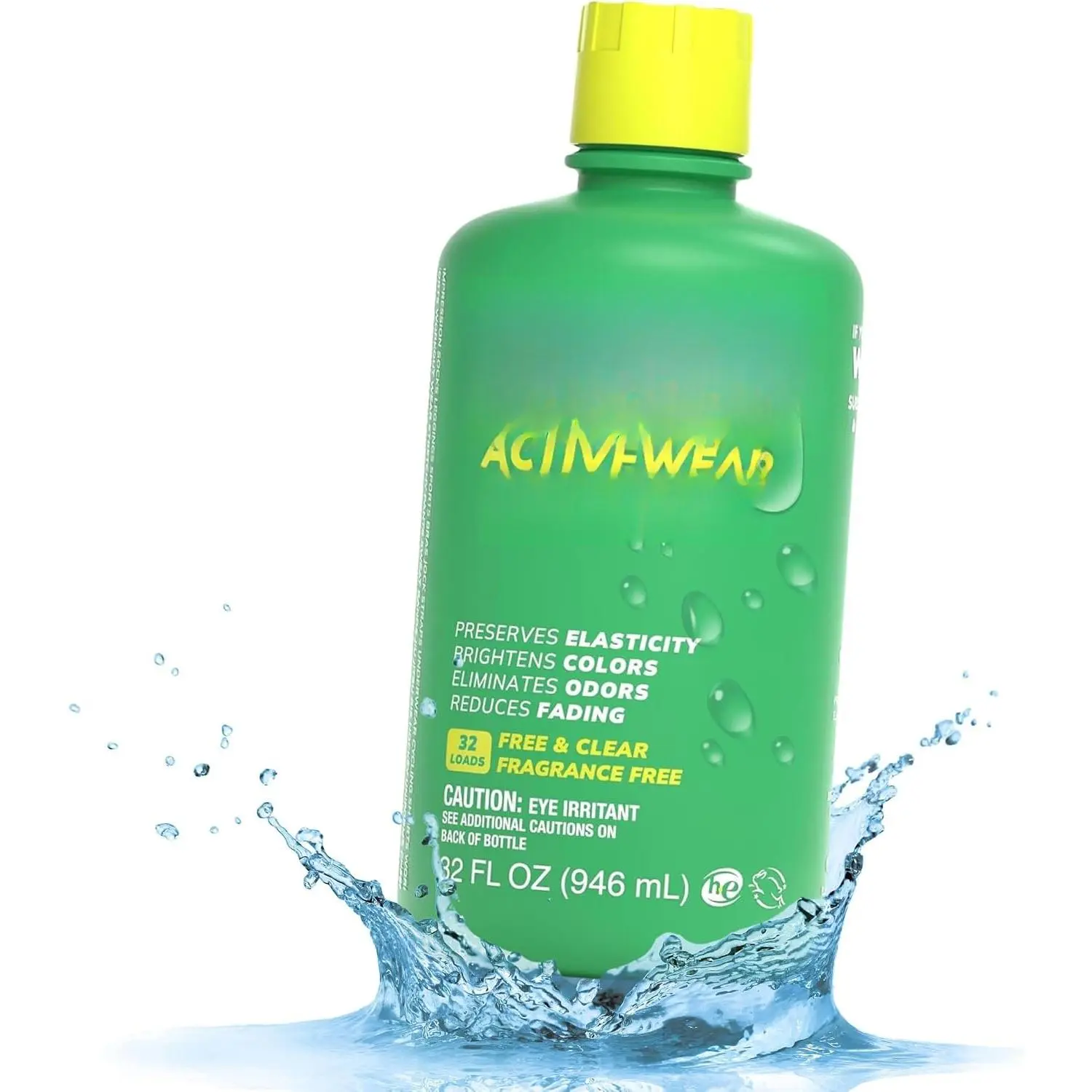 Laundry  for Activewear - Free and Clear - 32oz | Free and Clear Formula for Activewear & Team  | Removes Odor, Brightens Colors, Preserves Stretch & Elasticity