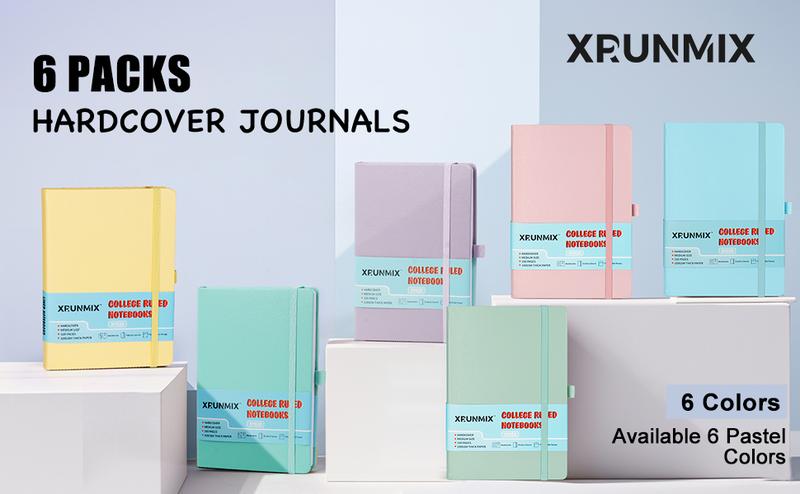 Lined Journals Notebooks for Work, 160 Pages, 5.5 x 8 inches, 100 GSM Paper, Hardcover (Pastel  6)