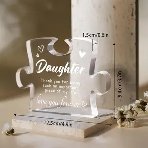 Birthday Gift - 4.9 x 3.7 inch Acrylic Block, Mothers Day Christmas Graduation Wedding Gifts for Daughter, Personalized Gifts