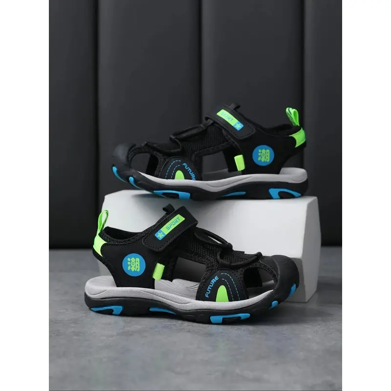 Boy's Sport Sandals, Casual Comfortable Breathable Flexible Sandals for Daily Wear, Fashionable Versatile Sports Sandals for Kids, Fashionable Comfy Sandals