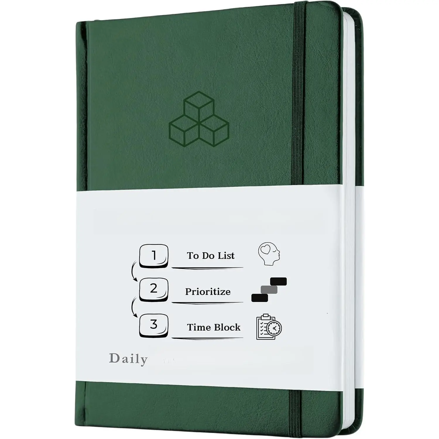 Time Blocking and   by Refine Days. 180 Undated Pages, , Hourly Schedule, Daily and Monthly Agenda. Time Management & Productivity Notebook. A5 (Green)