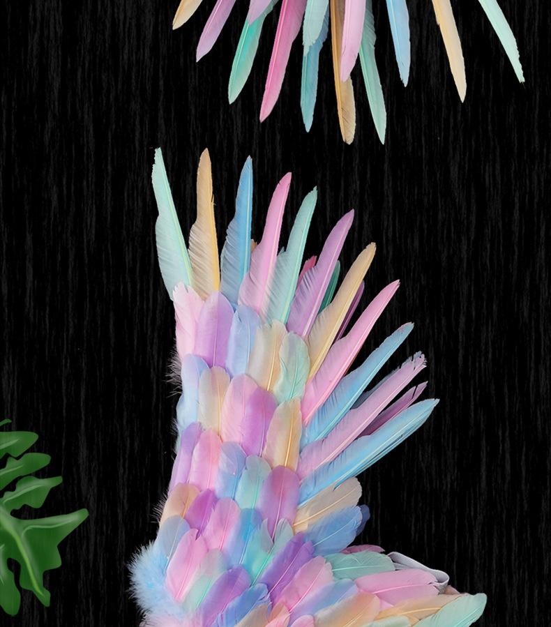Angel Wings White Feather Swallow-Shaped for Adult Children Halloween Props Bride Flower Girl Costume Party Accessories