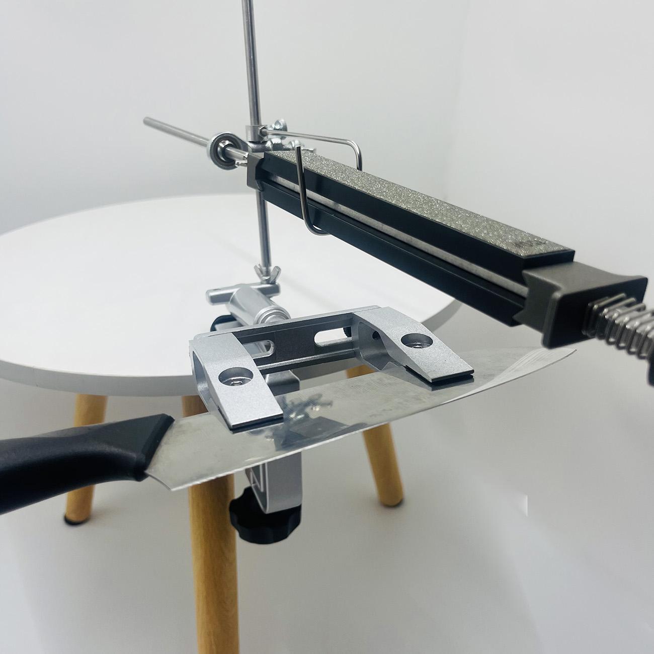 Professional Kitchen Knife Sharpening System with Multiple Stainless Sharpening Stones, Fixed Angle Design for Precision Grinding and Polishing, 360° Rotating Flip