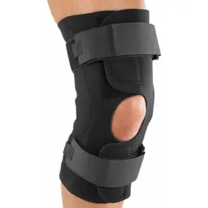 Hinged Knee Support Brace: Neoprene Wrap-Around, MCL and LCL Sprains, Large