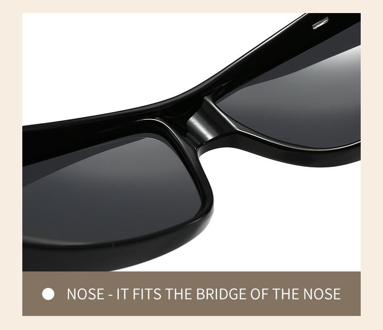 2PC New Fashion Square Frame Polarized Sunglasses for Men and Women, Outdoor Cycling, Myopia Clip-On Glasses, Day and Night Dual-Use Night Vision Glasses