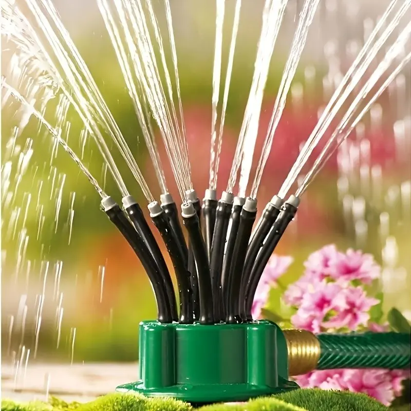 Garden Automatic Watering System, 360-Degree Sprinkler Head, Multi-Head Irrigation Tool, Lawn Hose for Gardening, Efficient Plant Care