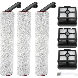 (7pcs) HEPA Filters &  Brush Rollers Compatible For  H12 Pro/ H12  Wet Dry Vacuum Cleaner,   Accessories Kit Inclue 3 Vacuum Filter, 3 Roller Brush