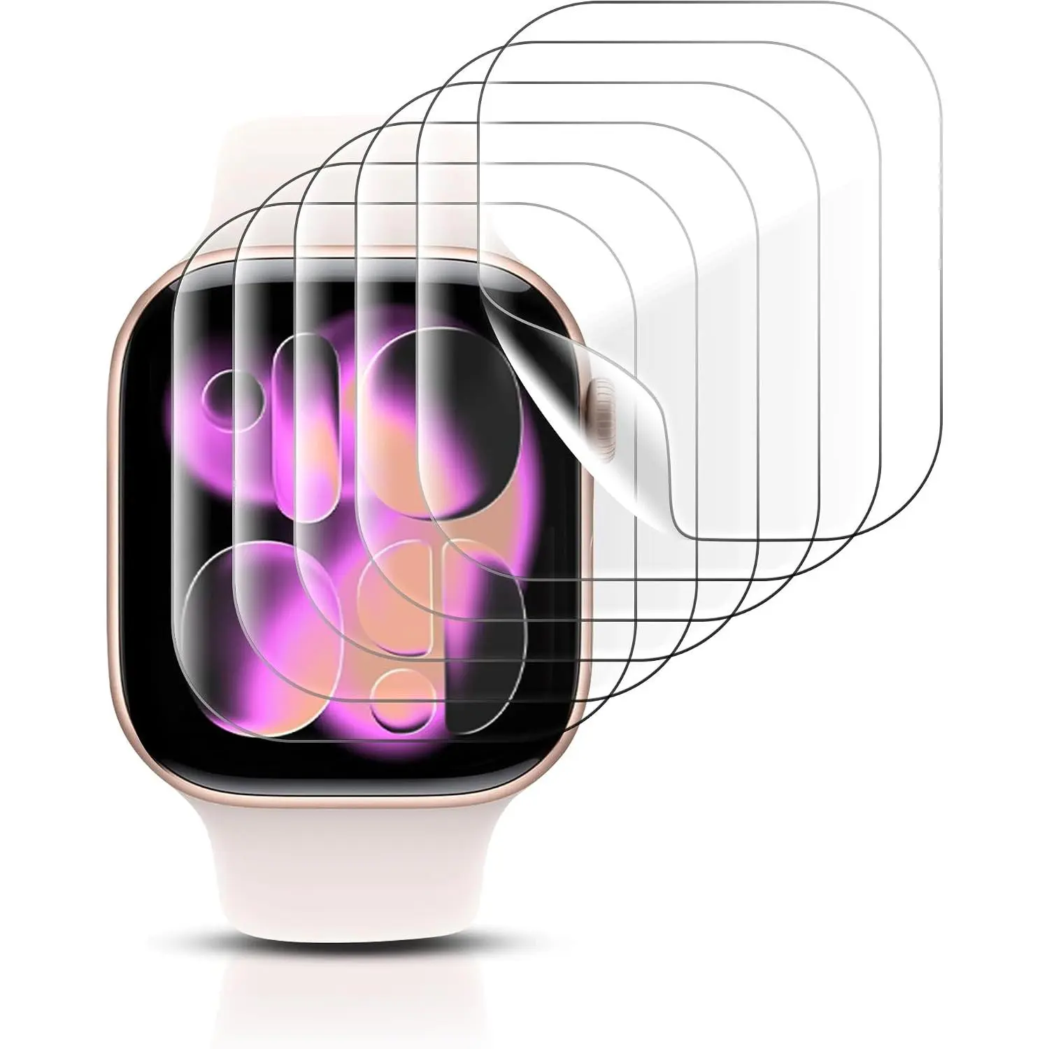 6 Pack Compatible with  Watch Series 11/10 Screen Protector 42mm TPU Soft Film Ultra-Thin  Upgrade Self- Soft Film for iWatch S11/10 42mm