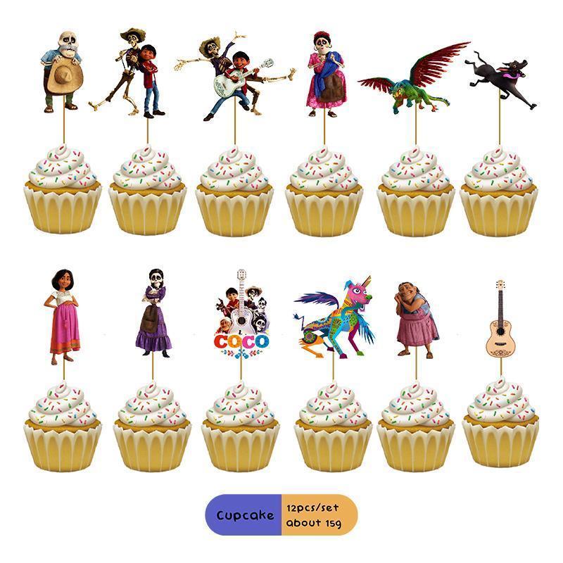 Cartoon Musical Coco Theme Party Supplies Girls Birthday Party DecorationDisposable Party Pack Various combinations of choice